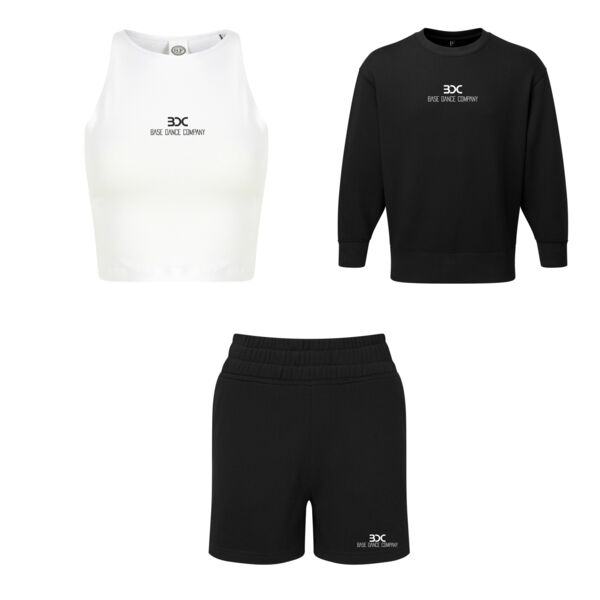 Base Dance Company Crop Top/Sweatshirt/Jogger Shorts Set Thumbnail